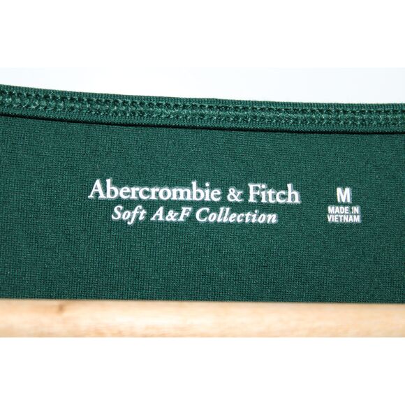 Womens Abercrombie & Fitch Soft AF Green Square Neck Long Sleeve Bodysuit Size M - Picture 3 of 6